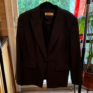 Tahari Navy Pinstripe Blazer 18.